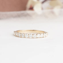 Pave Wedding Band, Eternity Band, Lab Grown Diamond Wedding Ring, Lab grown diamonds, Round Eternity Band, Half Eternity Wedding Ring