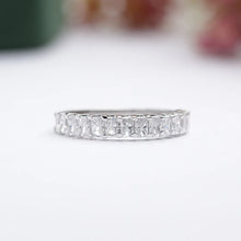 Lab Grown Diamond Wedding Band, Eternity Band, Wedding Ring For Her, Radiant Cut Diamonds, Certified Lab Diamonds, Half Eternity Band