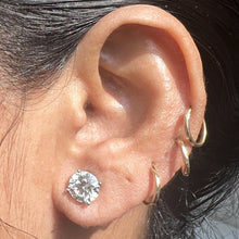 4 Carat Round Lab Grown Diamond Stud Earrings Gift For Women 18K Gold